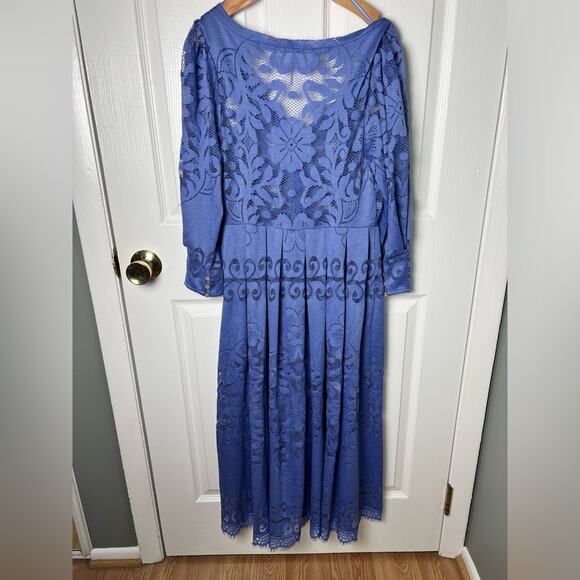 Free People Shadow Dance Midi Dress in Persian Jewel XS - Picture 10 of 12